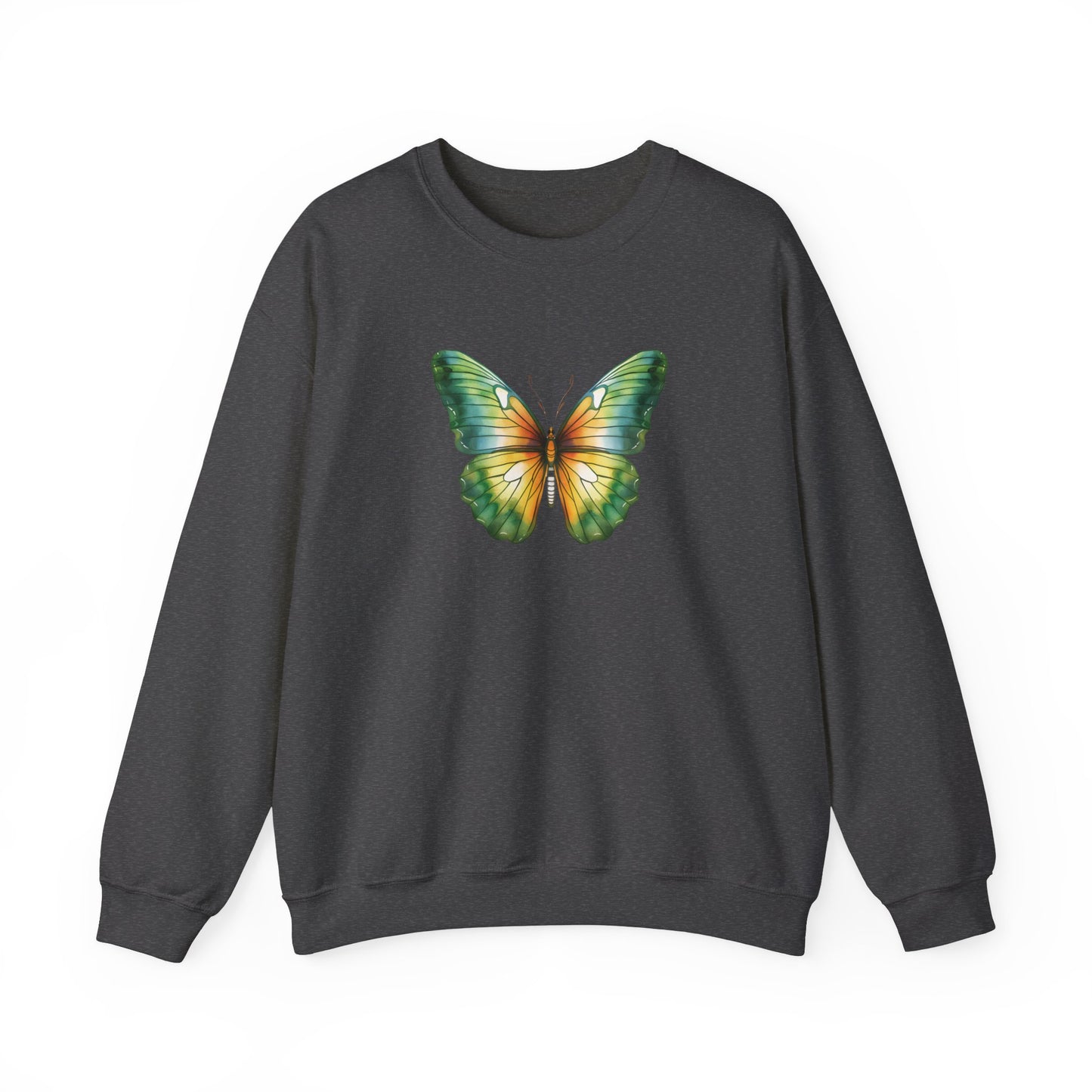 Green Watercolor Butterfly Sweatshirt