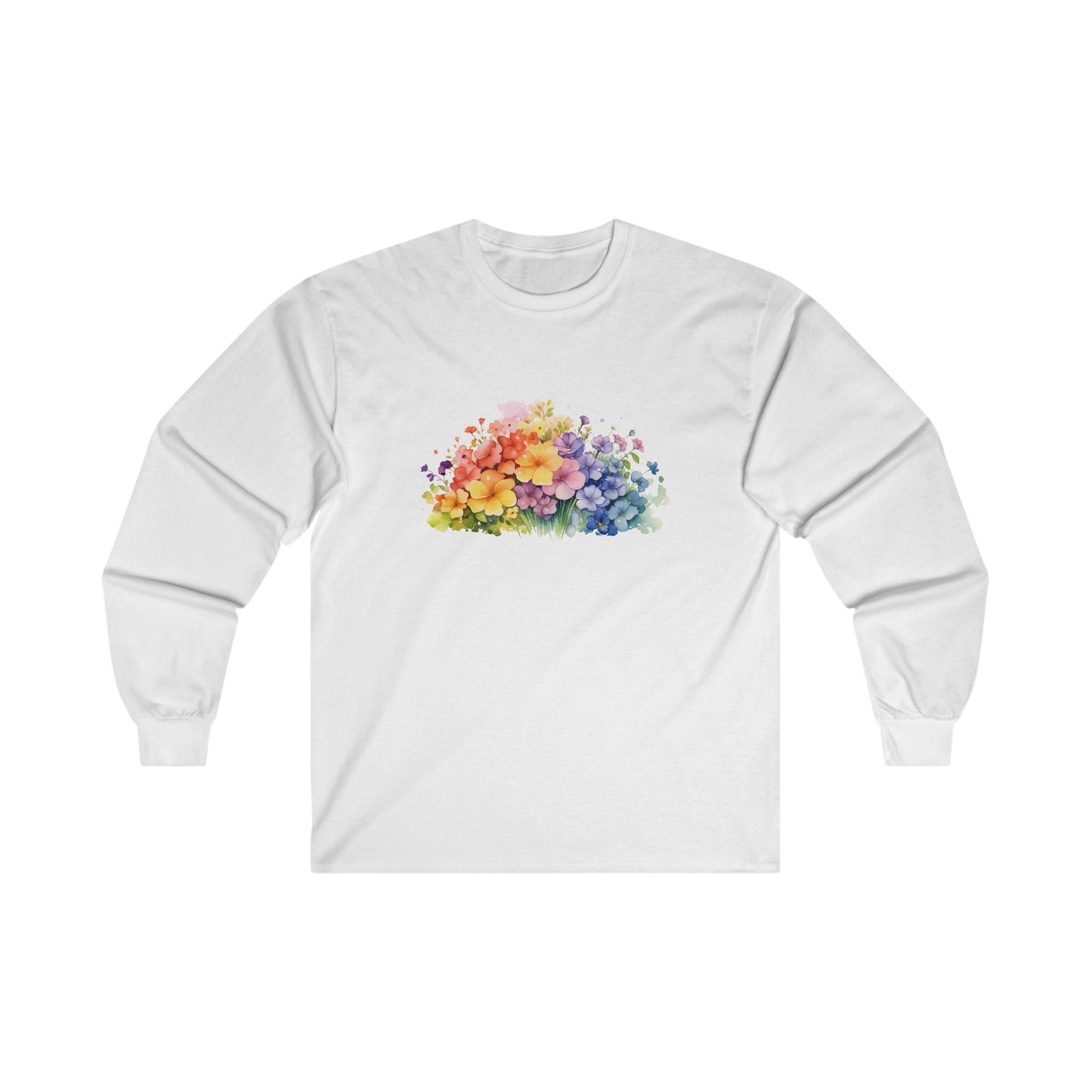 Colorful Flowers Long Sleeve Tee
