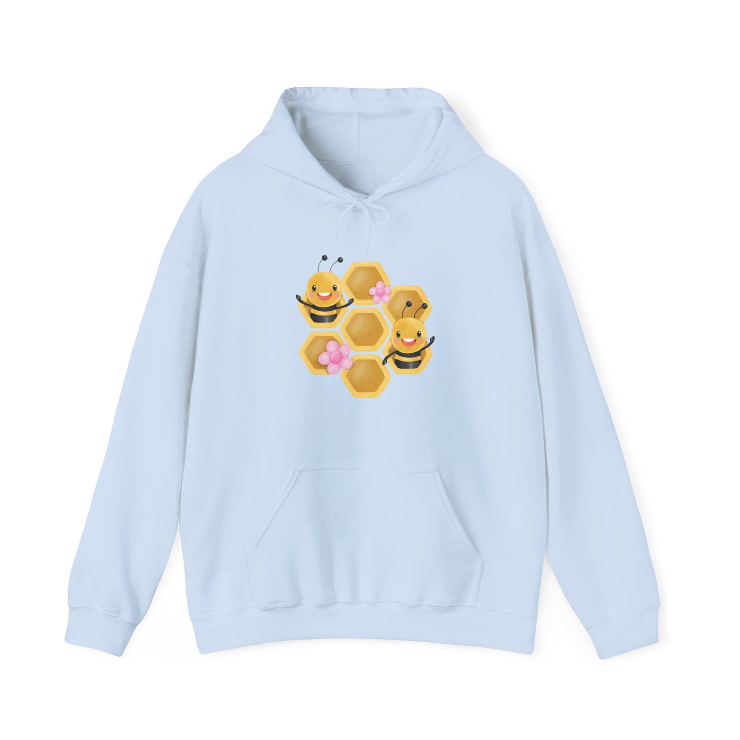 Cute Bee Honeycomb Hooded Sweatshirt