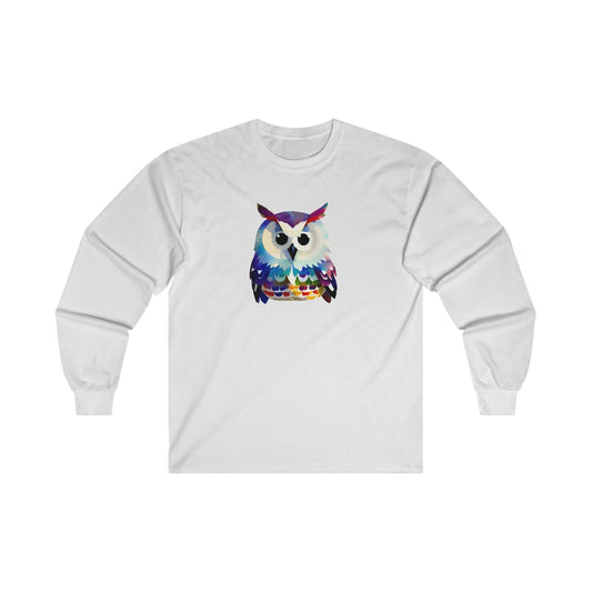 Watercolor Owl Long Sleeve Tee