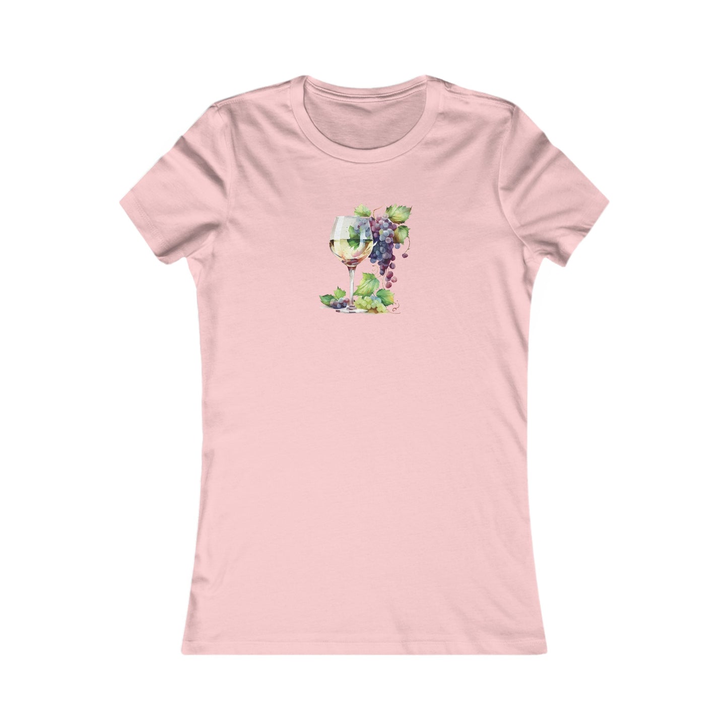 Watercolor White Wine Fitted Tee