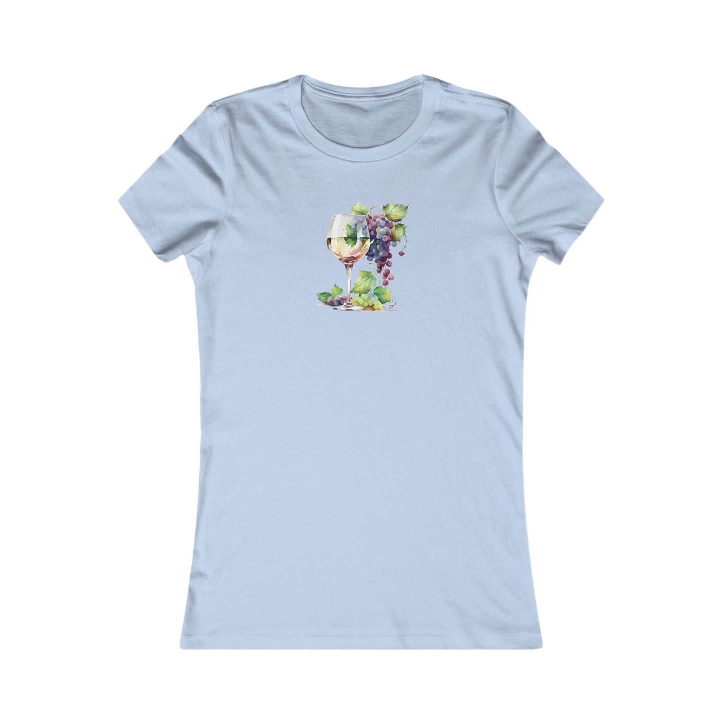 Watercolor White Wine Fitted Tee