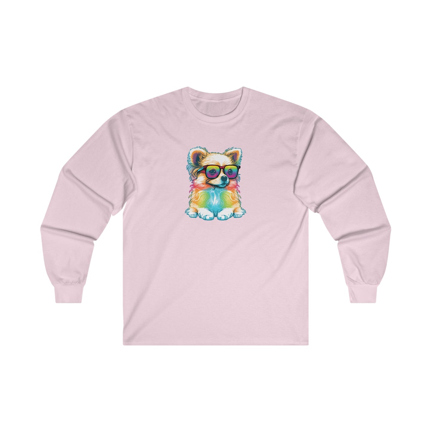 Dog with Sunglasses Long Sleeve Tee 004