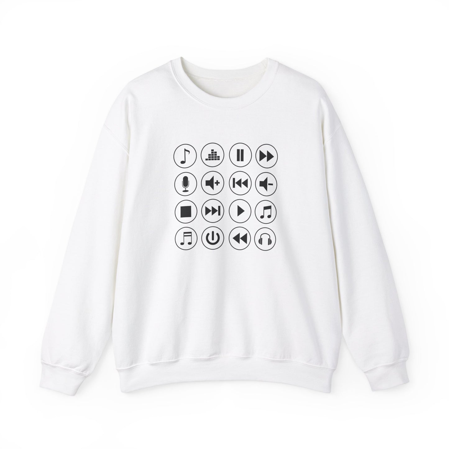 Music Player Symbols Sweatshirt