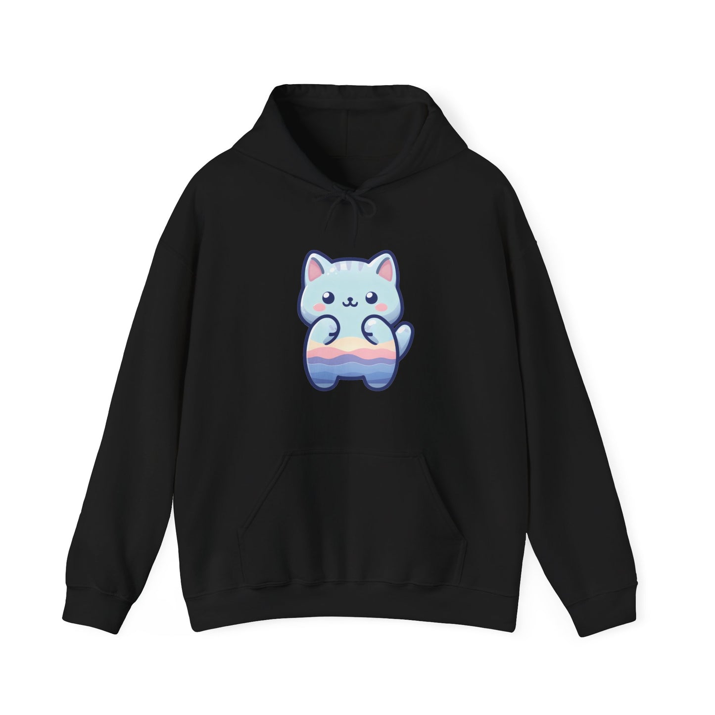 Blue Cat Hooded Sweatshirt