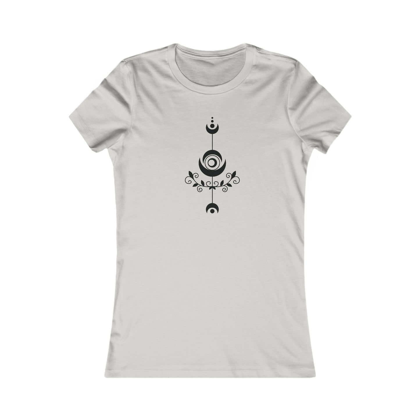 Decorative Moons Fitted Tee