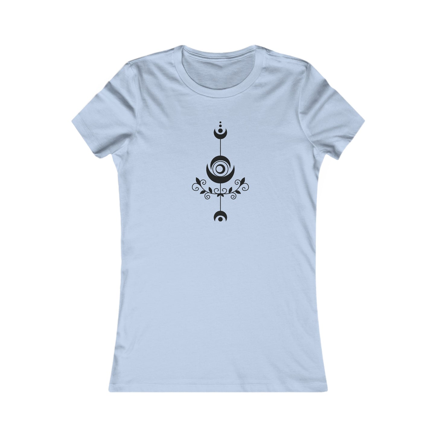 Decorative Moons Fitted Tee