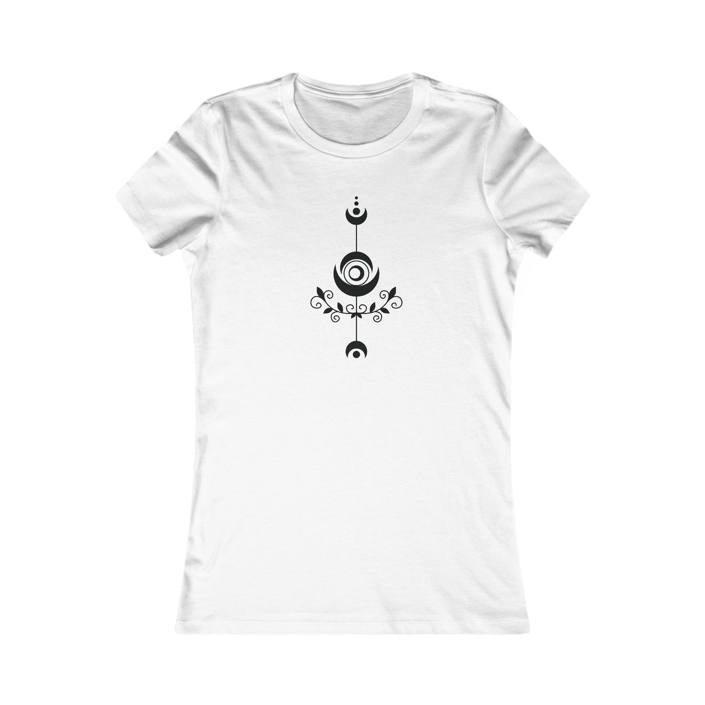 Decorative Moons Fitted Tee