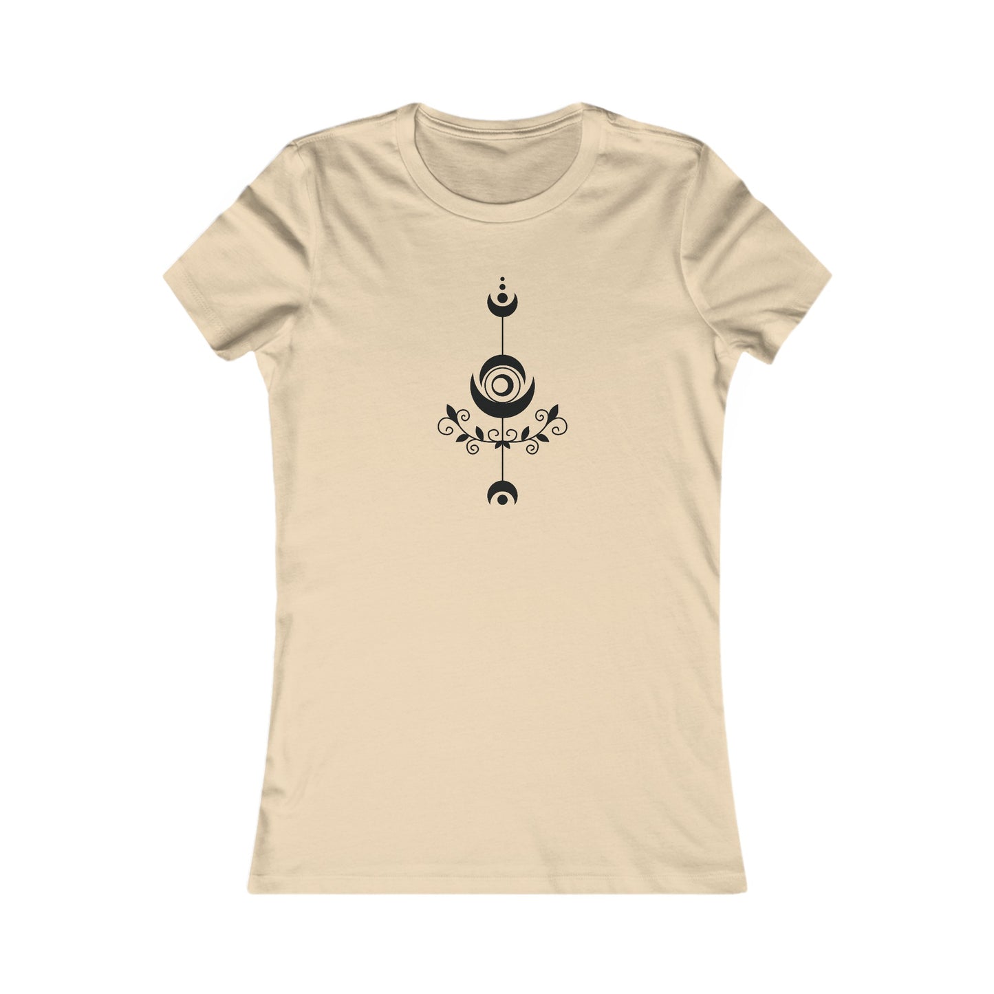 Decorative Moons Fitted Tee