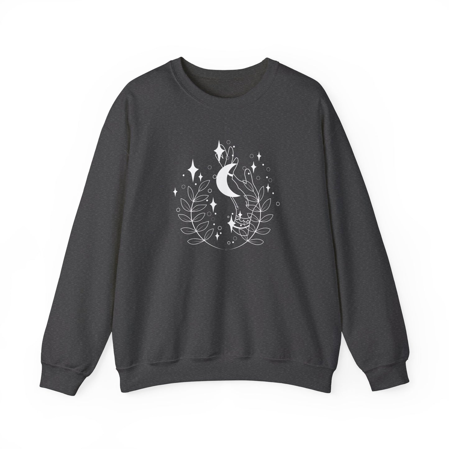 Crescent Moon and Leaves Sweatshirt