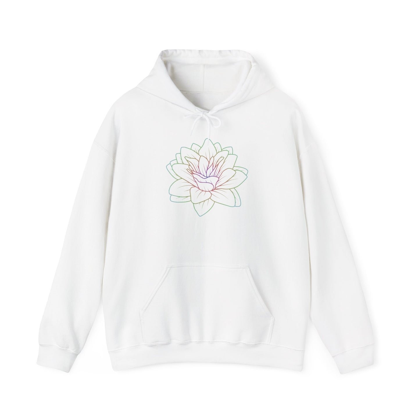 Colorful Lotus Hooded Sweatshirt