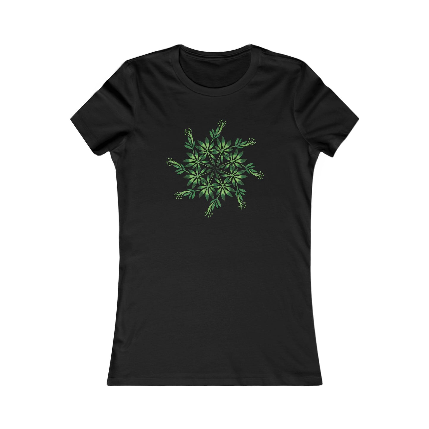 Leaf Mandala Fitted Tee