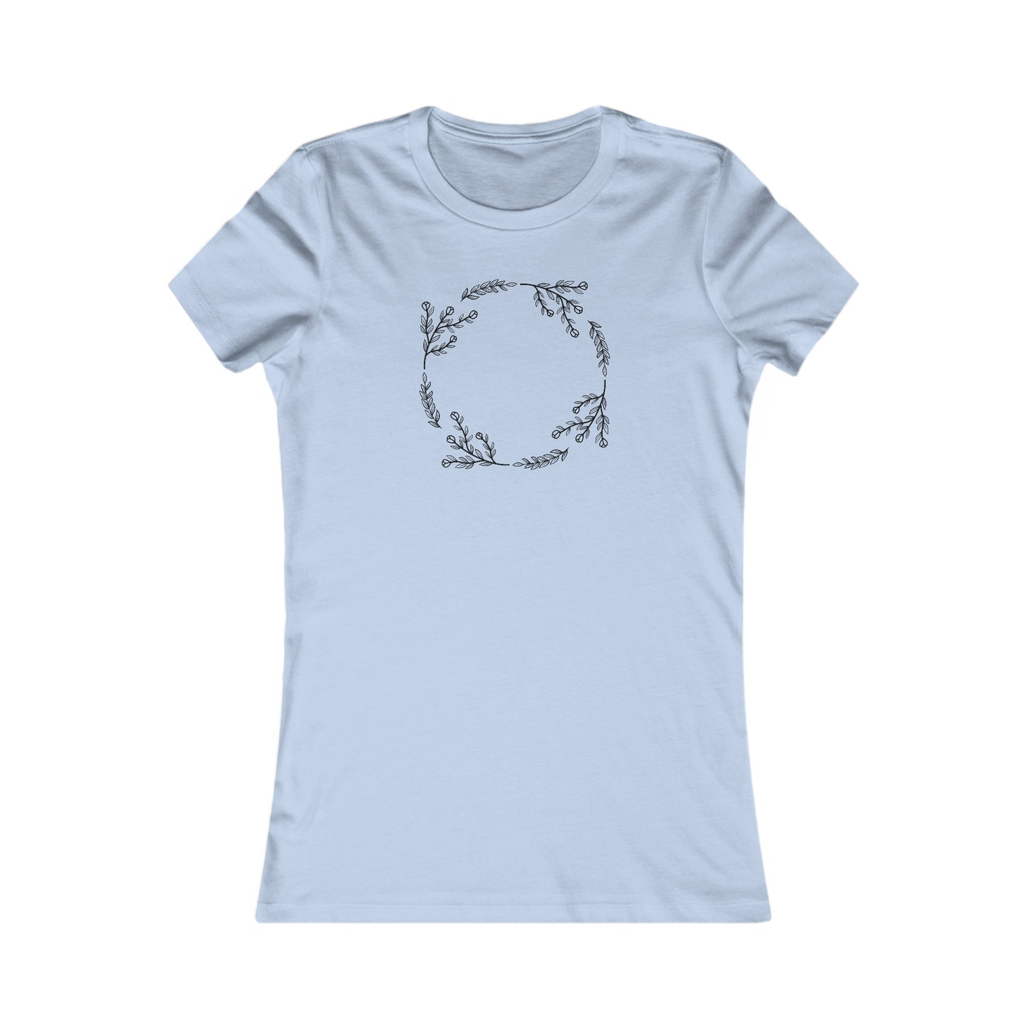 Flower and Leaf Circle Fitted Tee