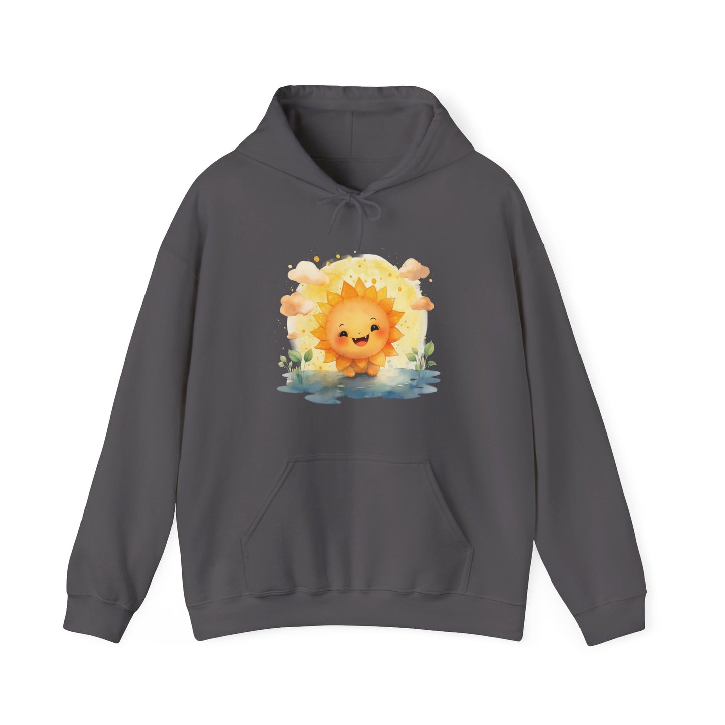 Cute Watercolor Sun Hooded Sweatshirt