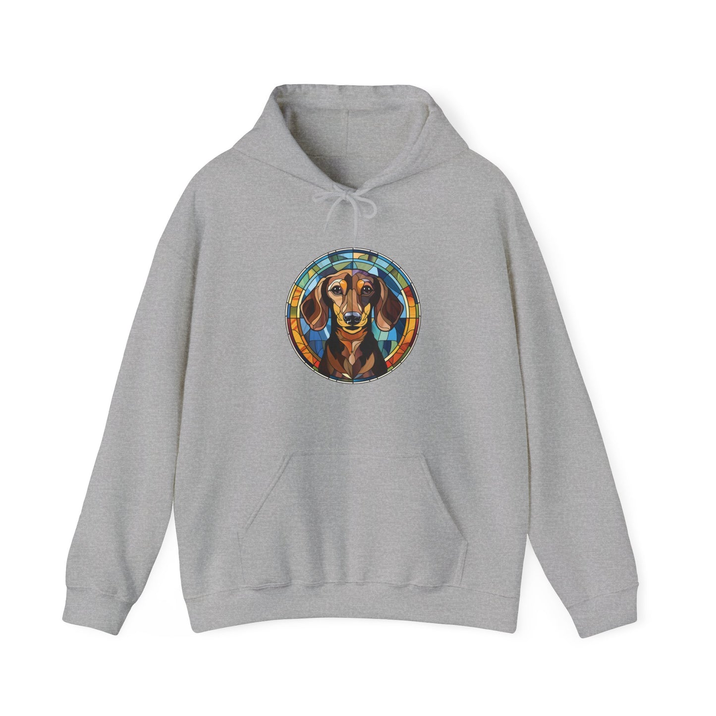 Stained Glass Dachshund Hooded Sweatshirt