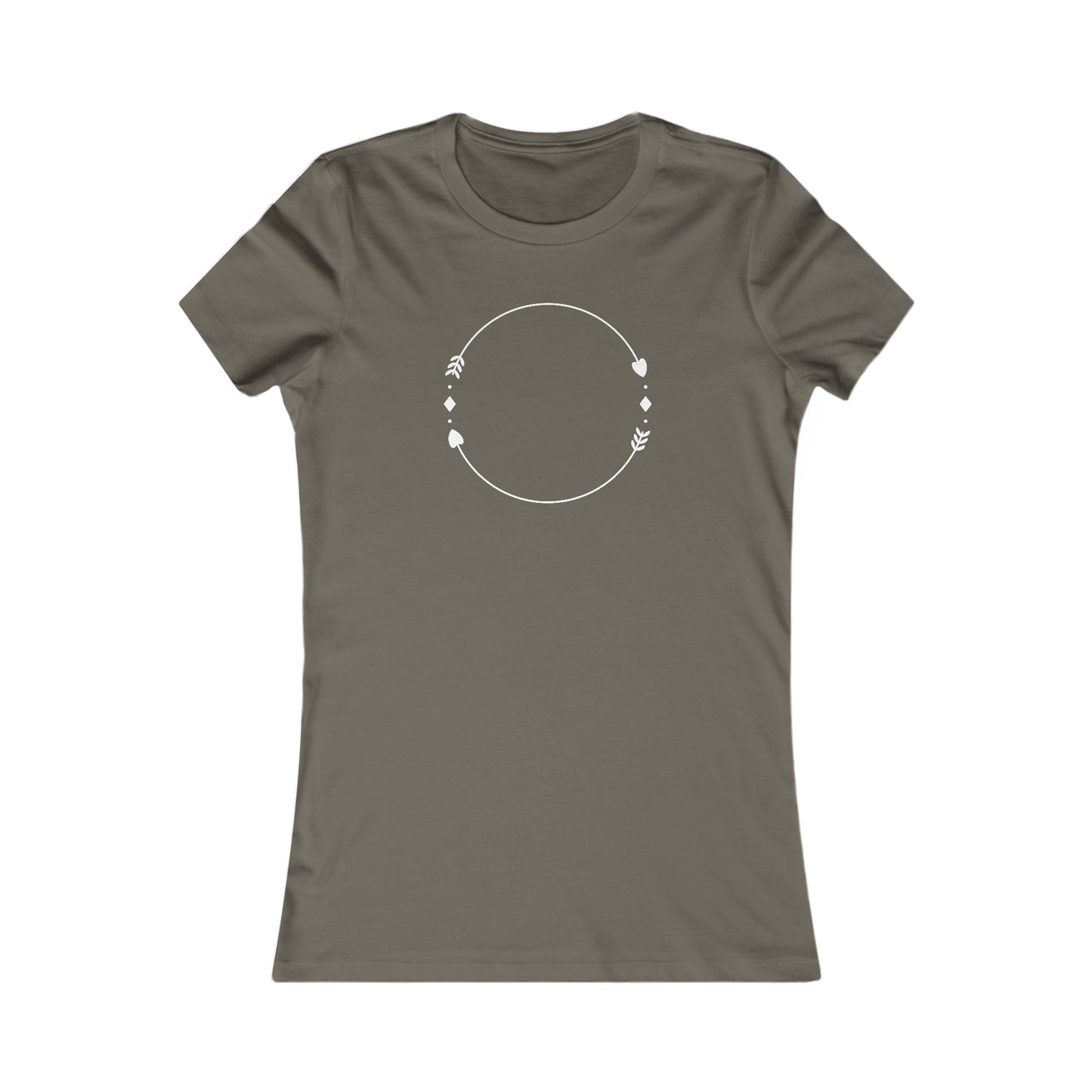 Heart and Arrow Circle Fitted Tee
