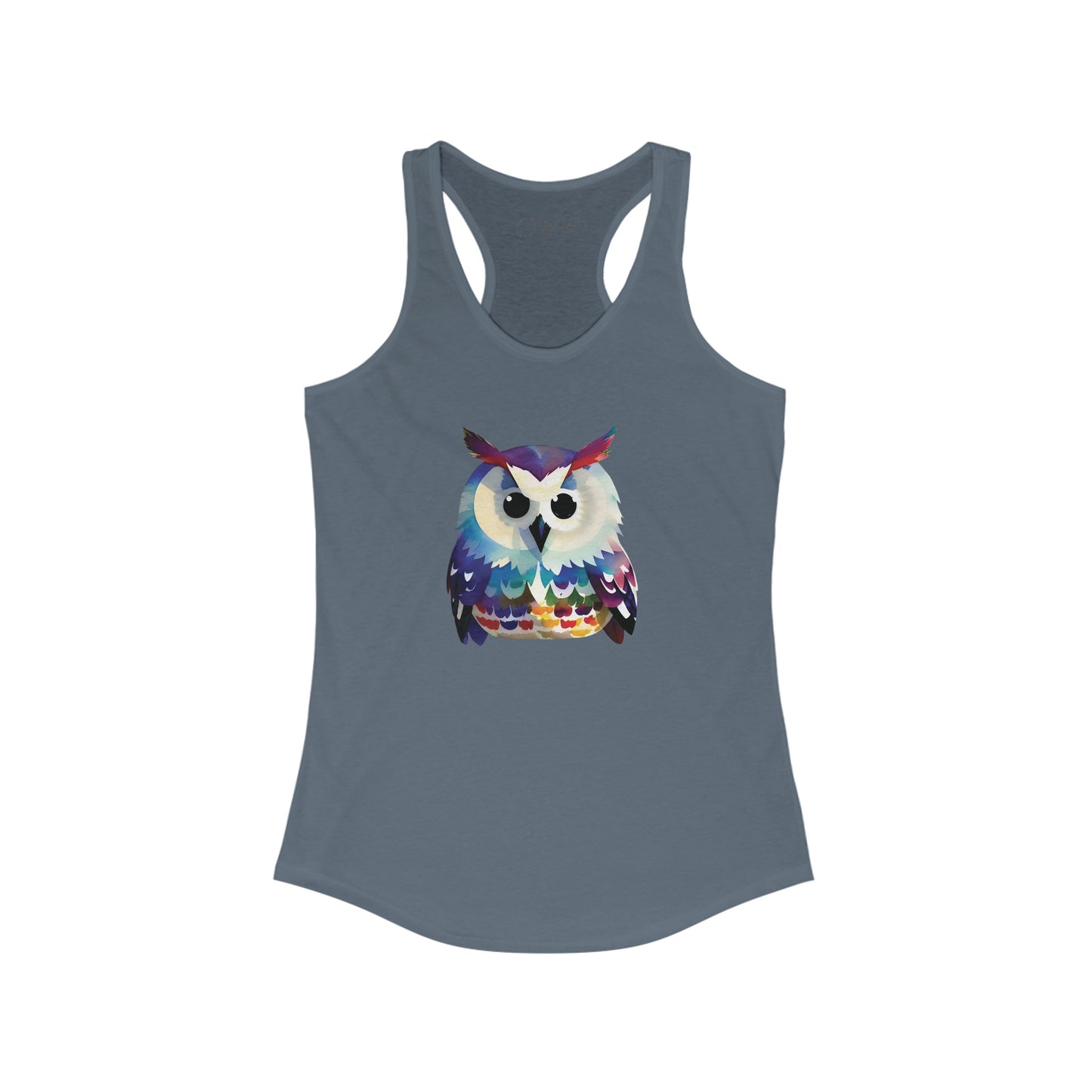 Watercolor Owl Racerback Tank