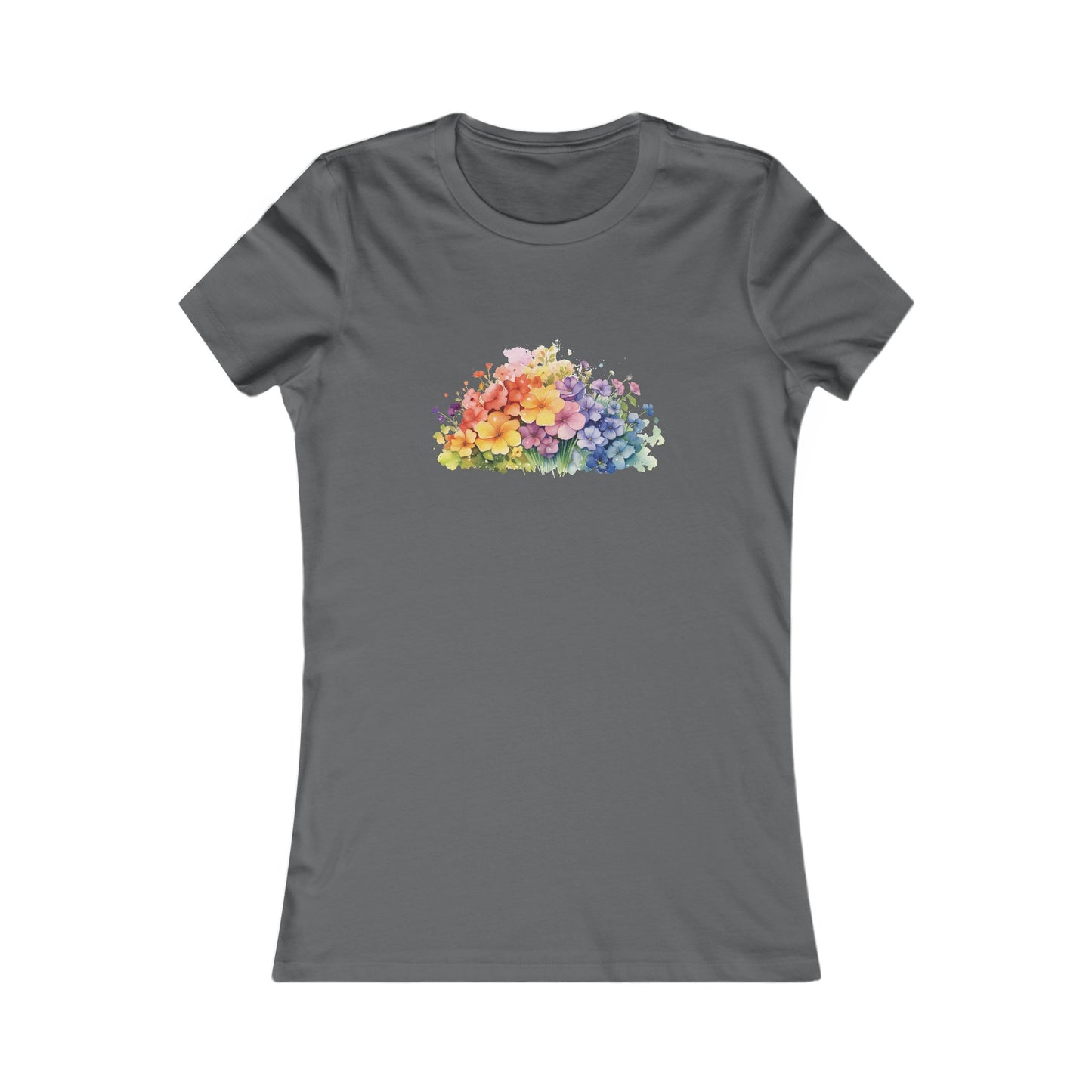 Colorful Flowers Fitted Tee