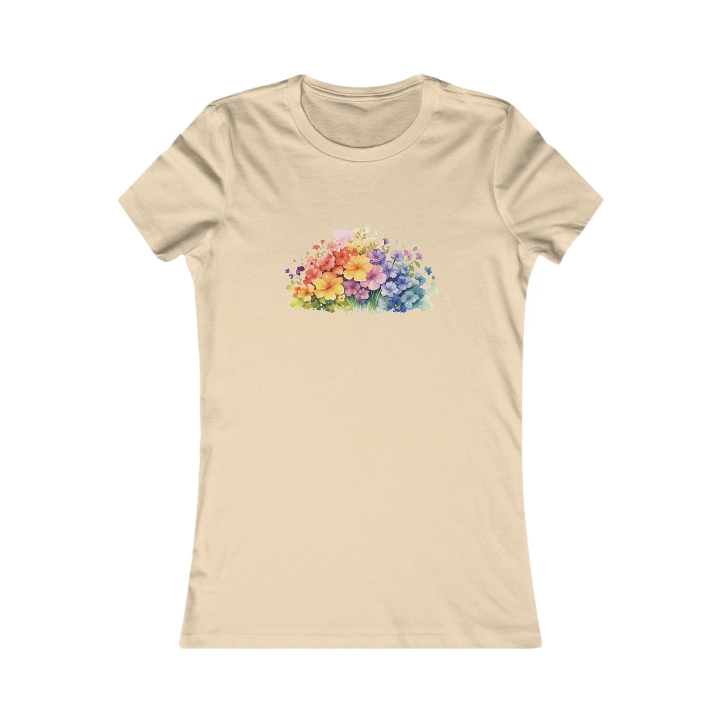 Colorful Flowers Fitted Tee