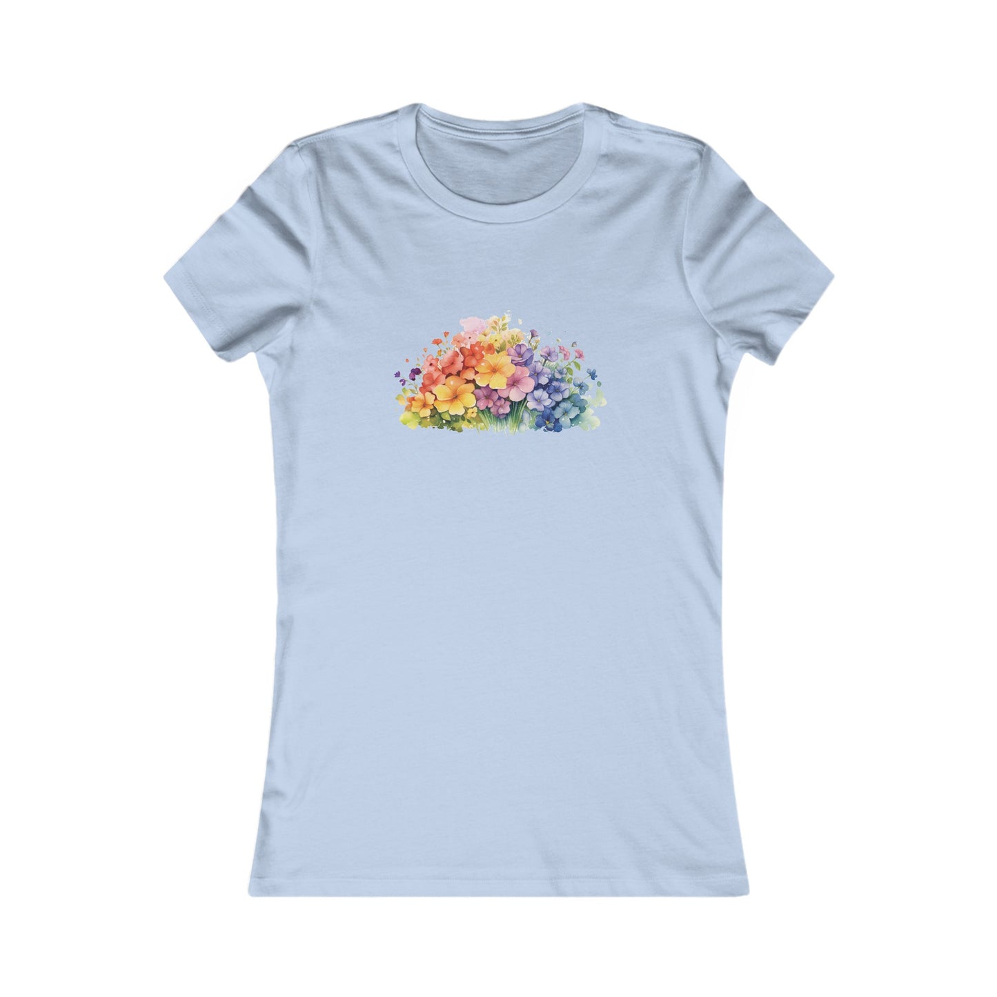 Colorful Flowers Fitted Tee