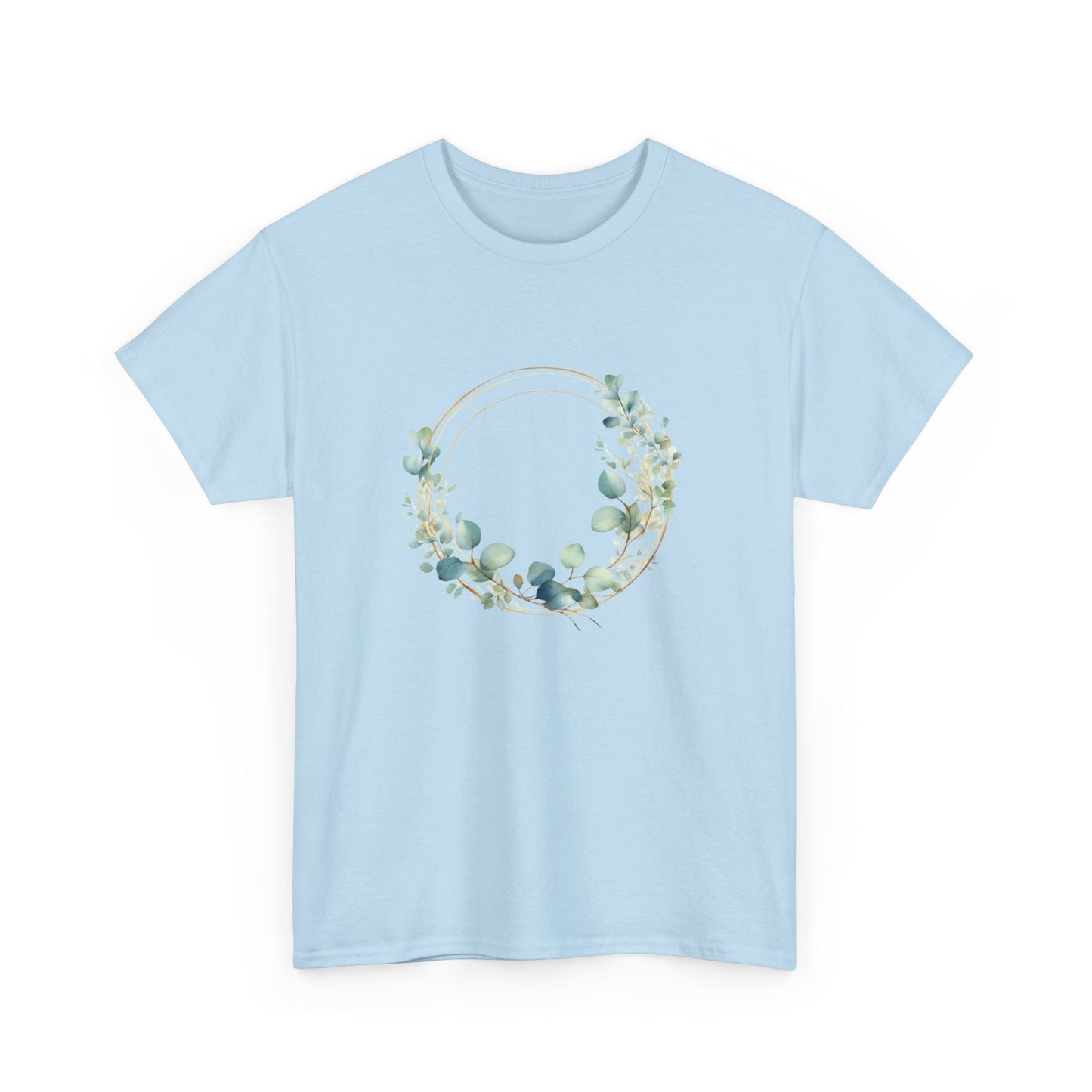 Watercolor Leaf Circle Short Sleeve Tee