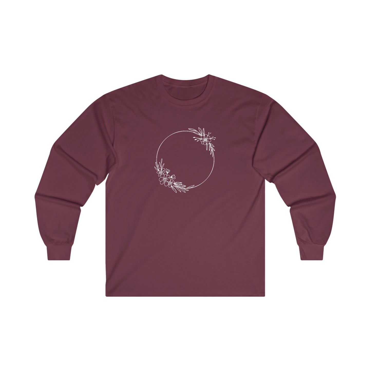 Double Floral Circle Long Sleeve Tee