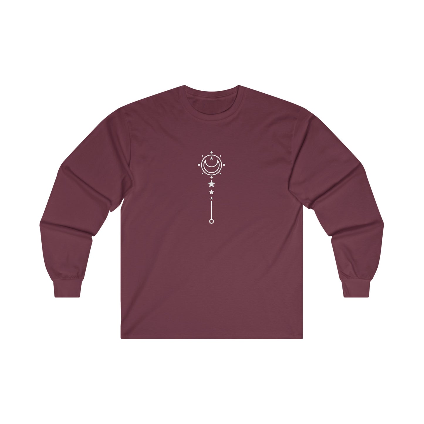 Crescent Moon Pattern Long Sleeve Tee