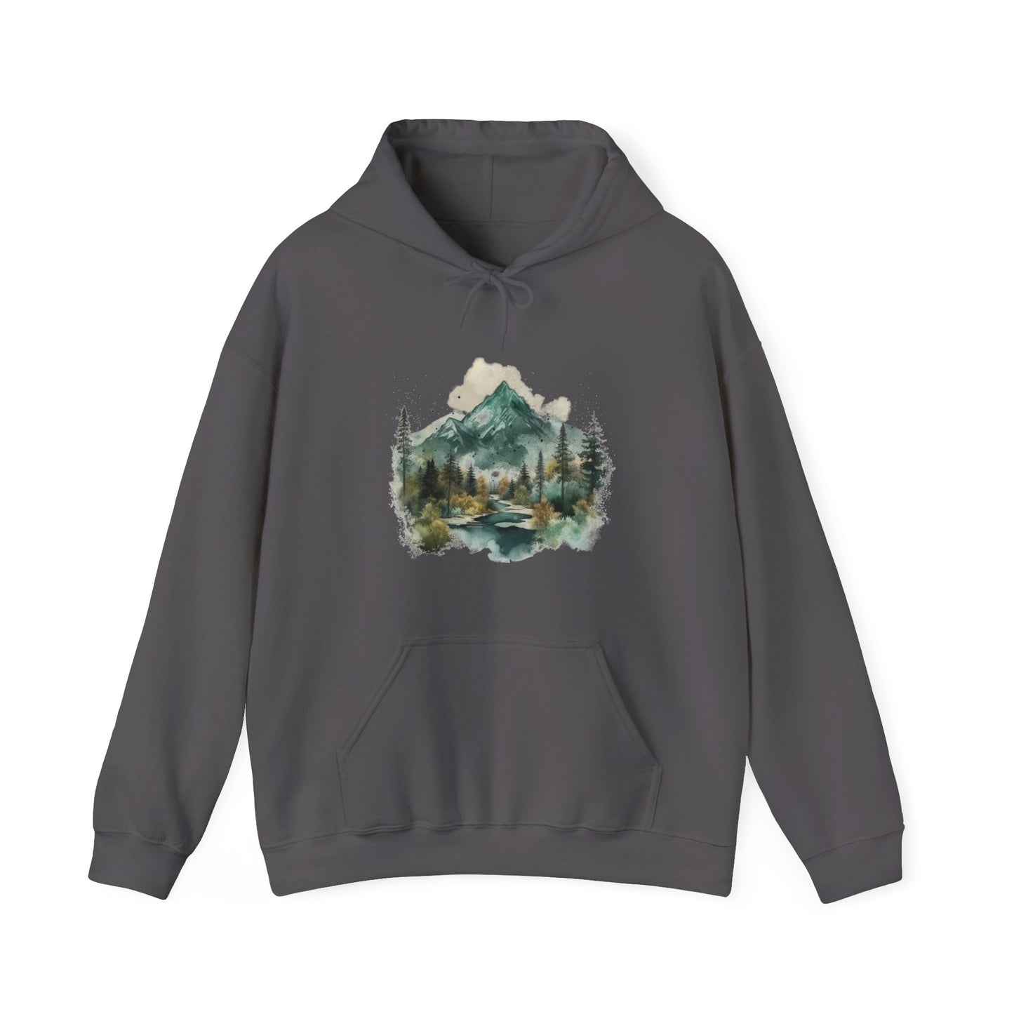 Watercolor Mountains Hooded Sweatshirt