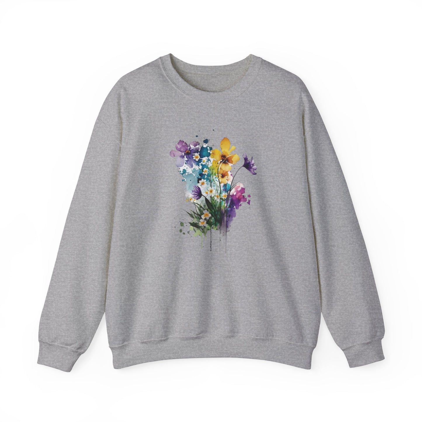 Watercolor Spring Flowers Sweatshirt