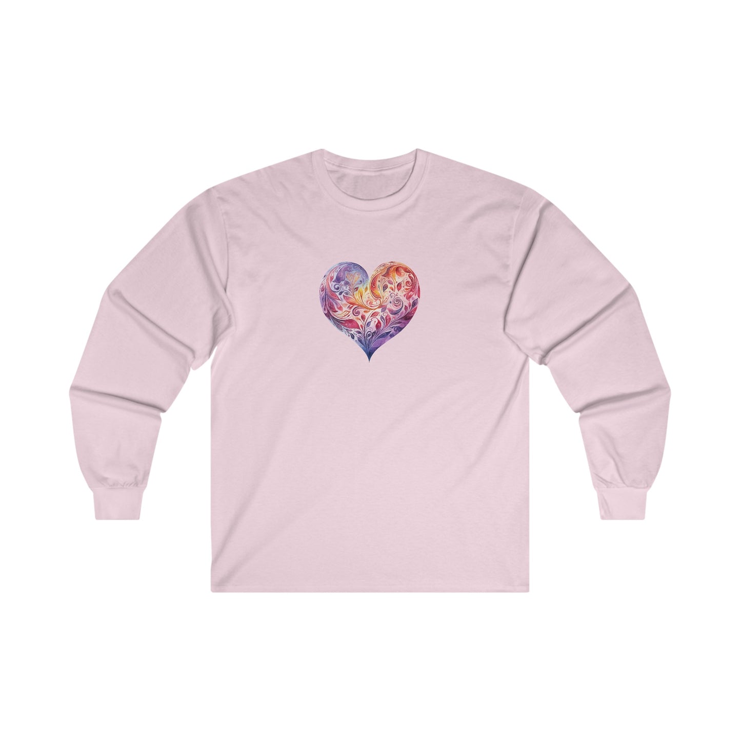 Watercolor Heart Long Sleeve Tee 003
