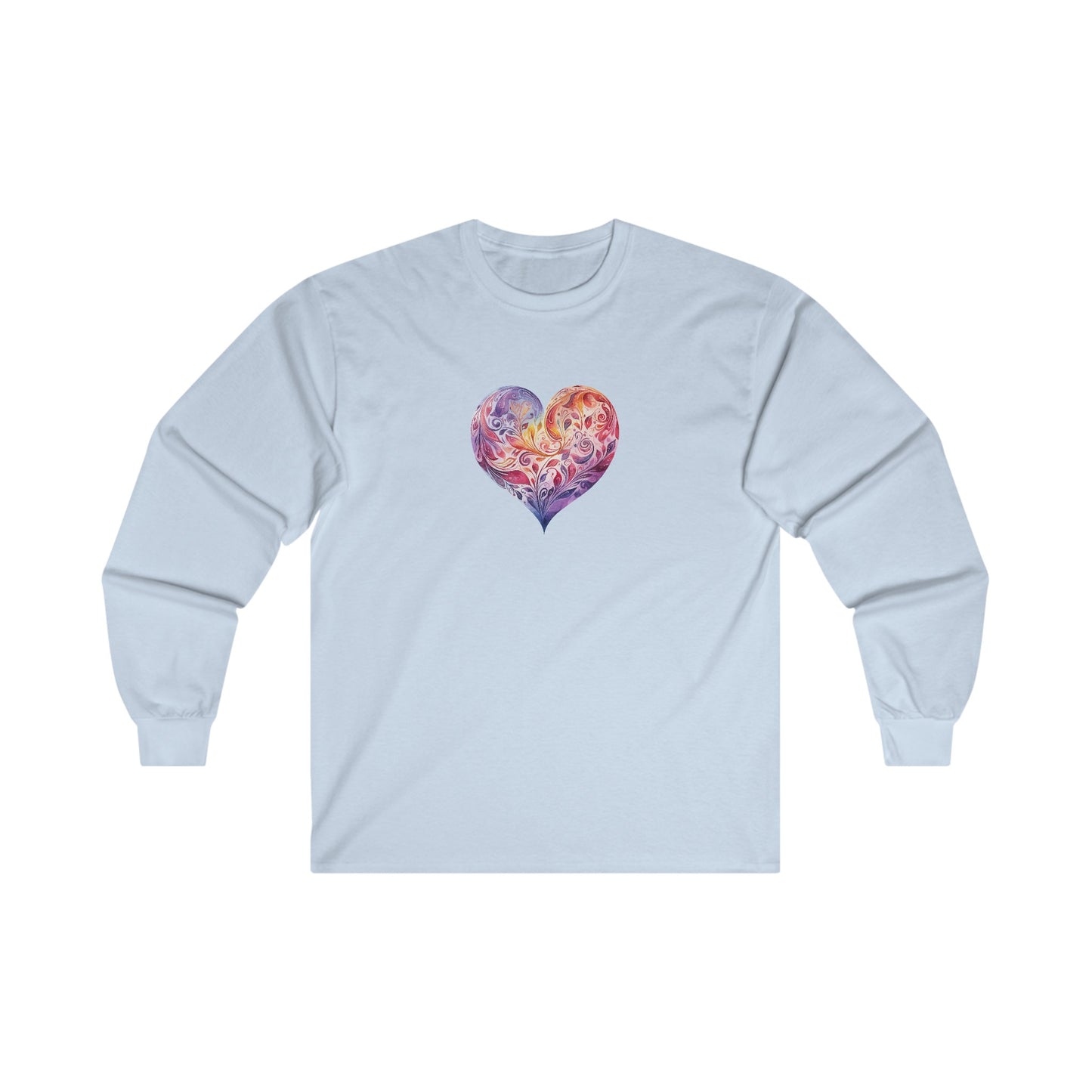 Watercolor Heart Long Sleeve Tee 003