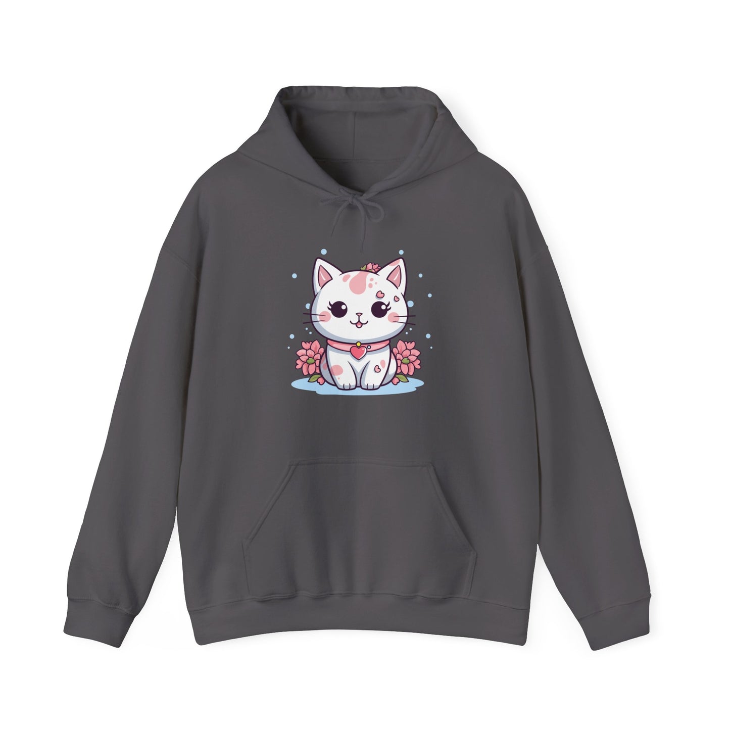Cute Pink Cat Hooded Sweatshirt