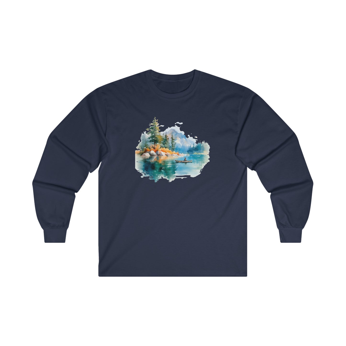 Watercolor Lake Long Sleeve Tee