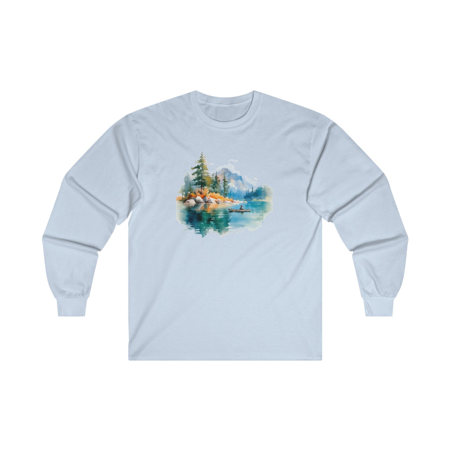 Watercolor Lake Long Sleeve Tee