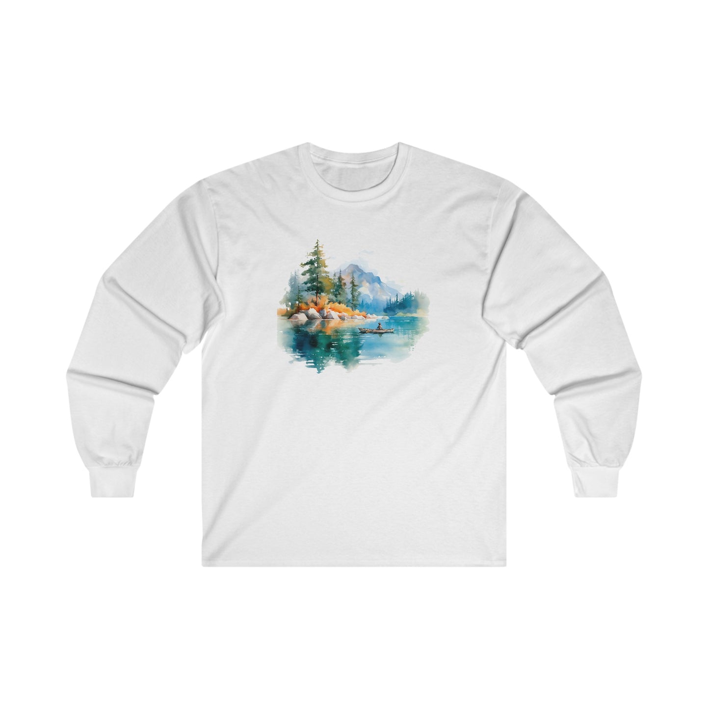 Watercolor Lake Long Sleeve Tee