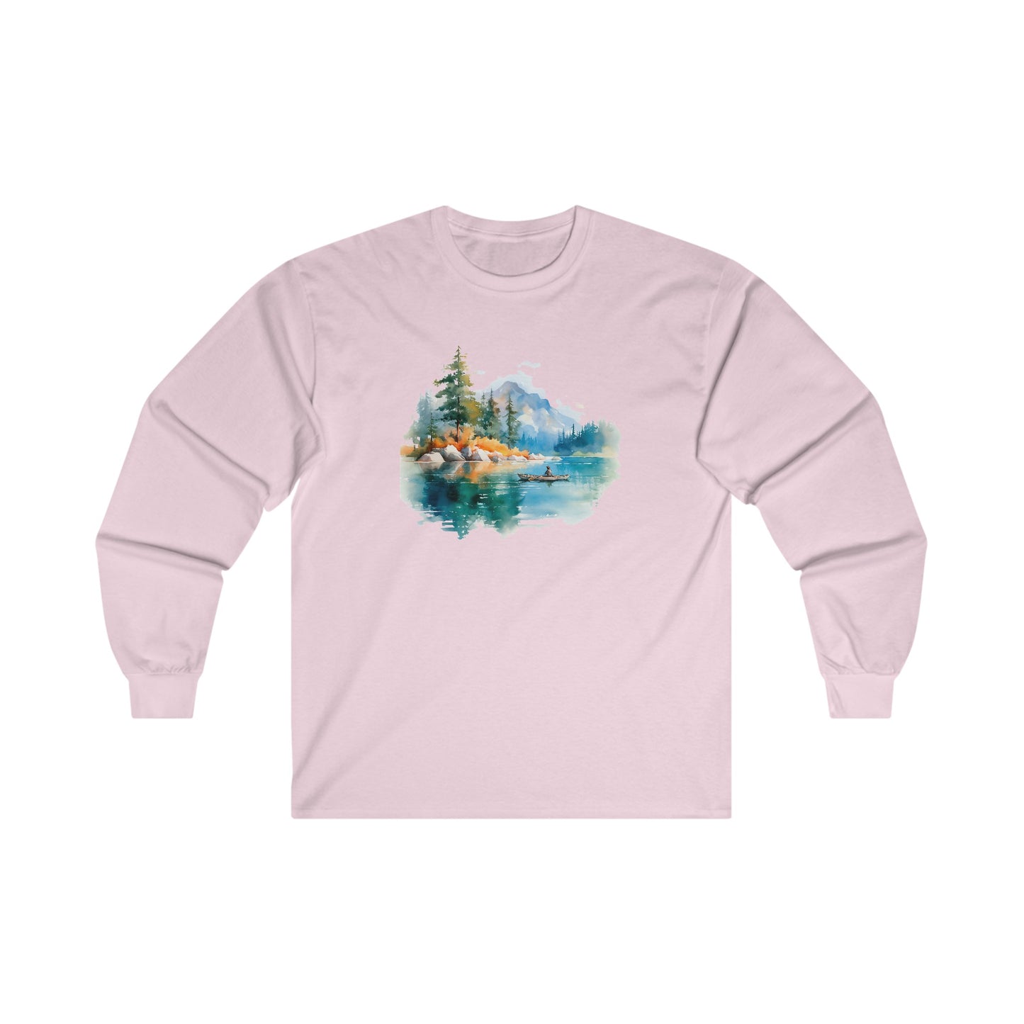 Watercolor Lake Long Sleeve Tee