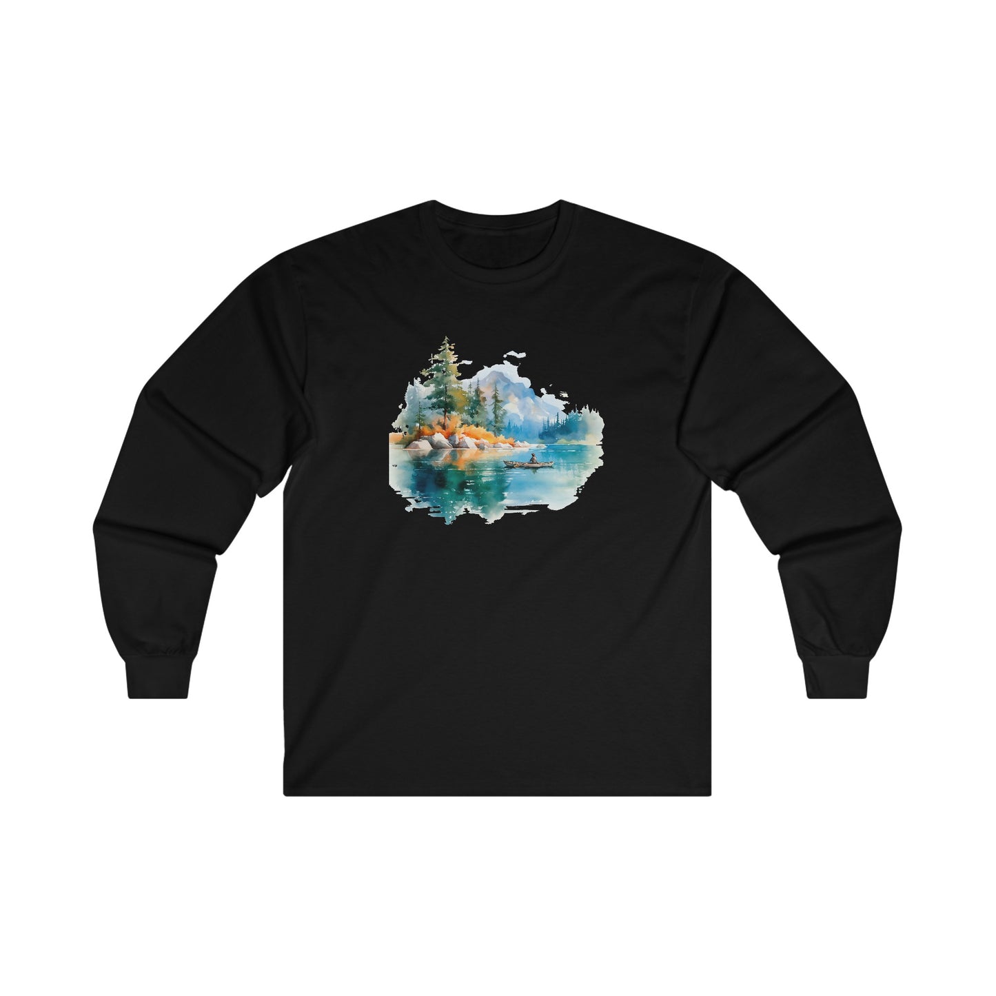 Watercolor Lake Long Sleeve Tee