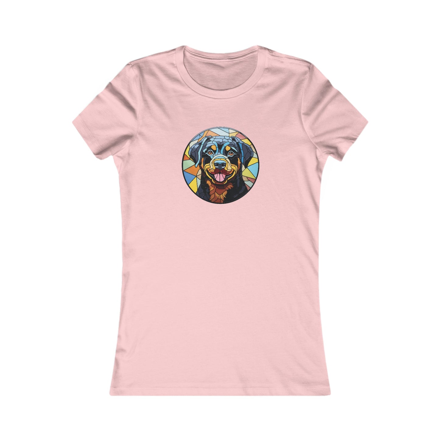 Stained Glass Rottweiler Fitted Tee