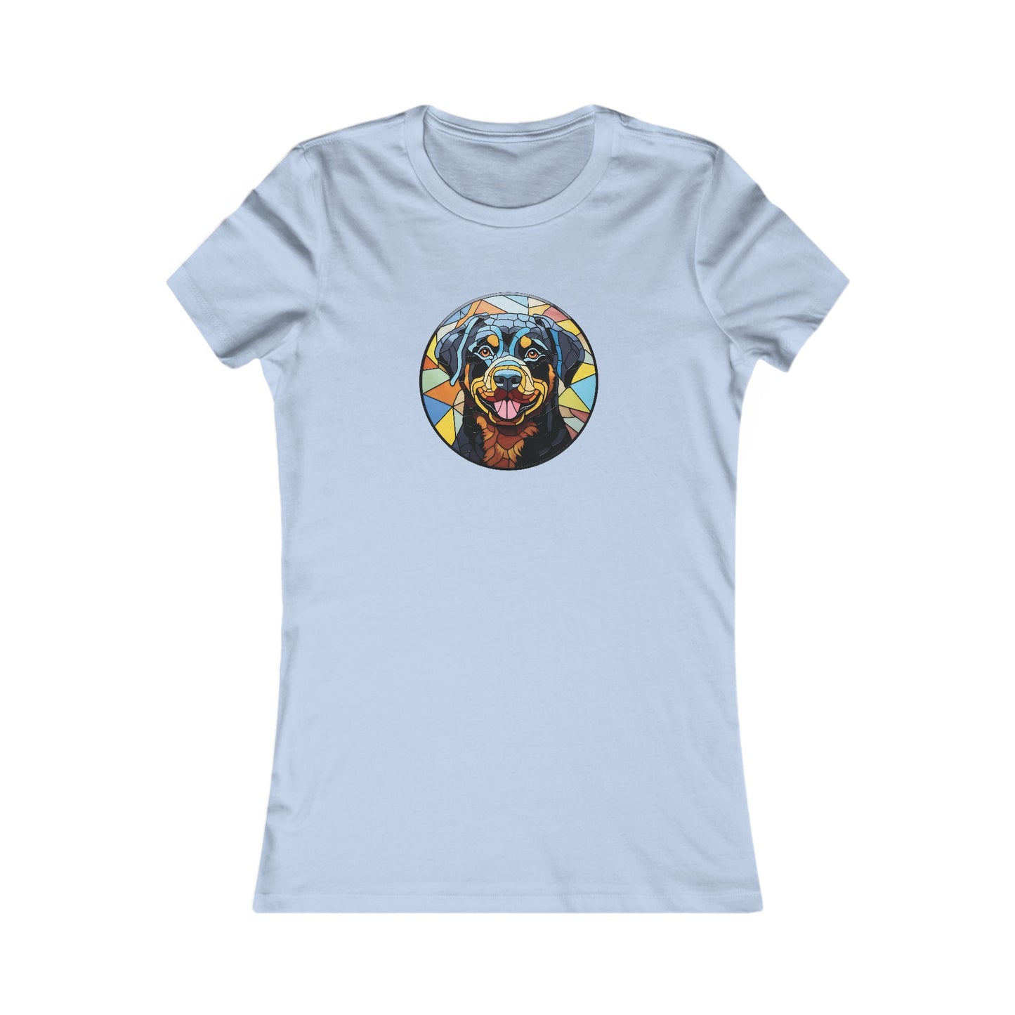 Stained Glass Rottweiler Fitted Tee