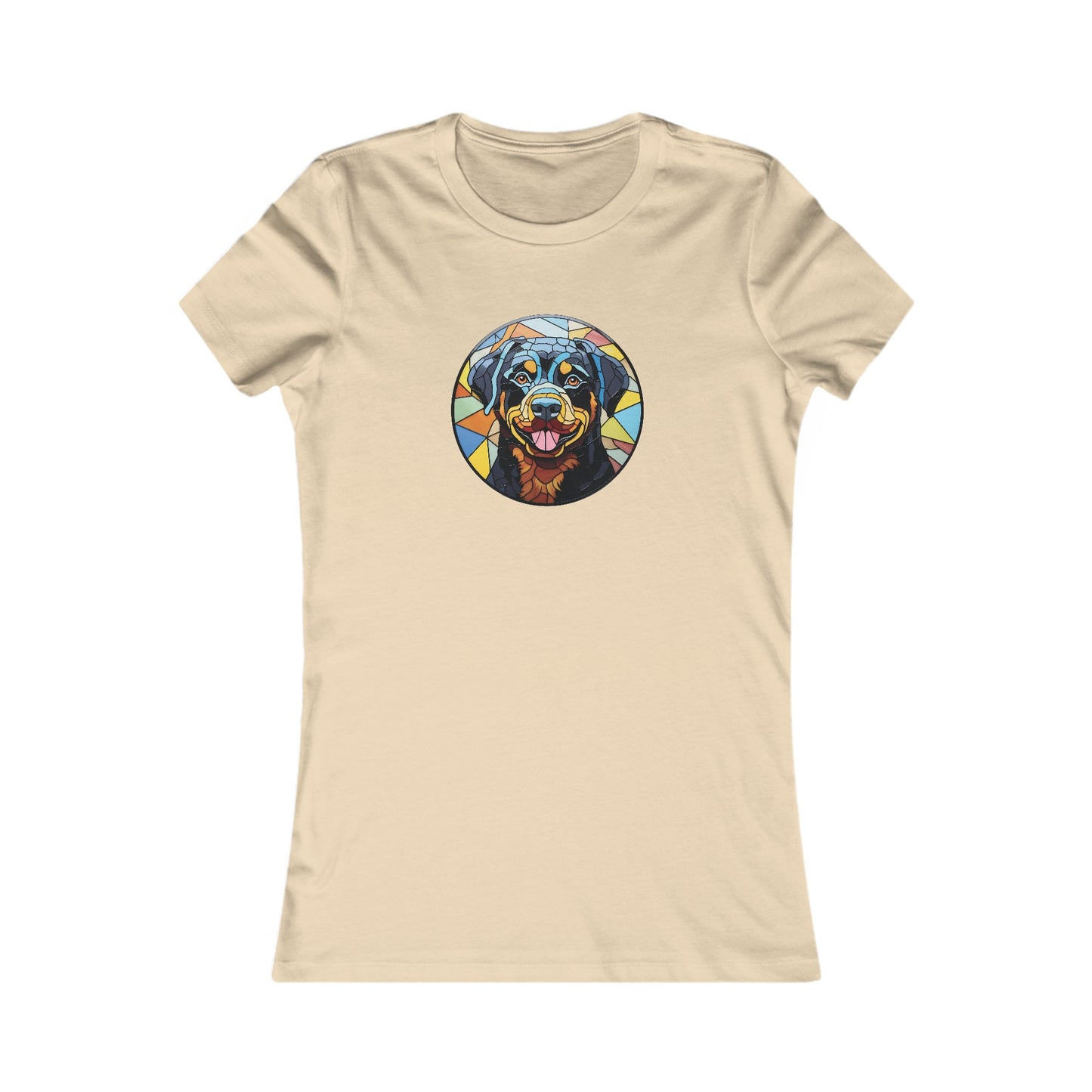 Stained Glass Rottweiler Fitted Tee