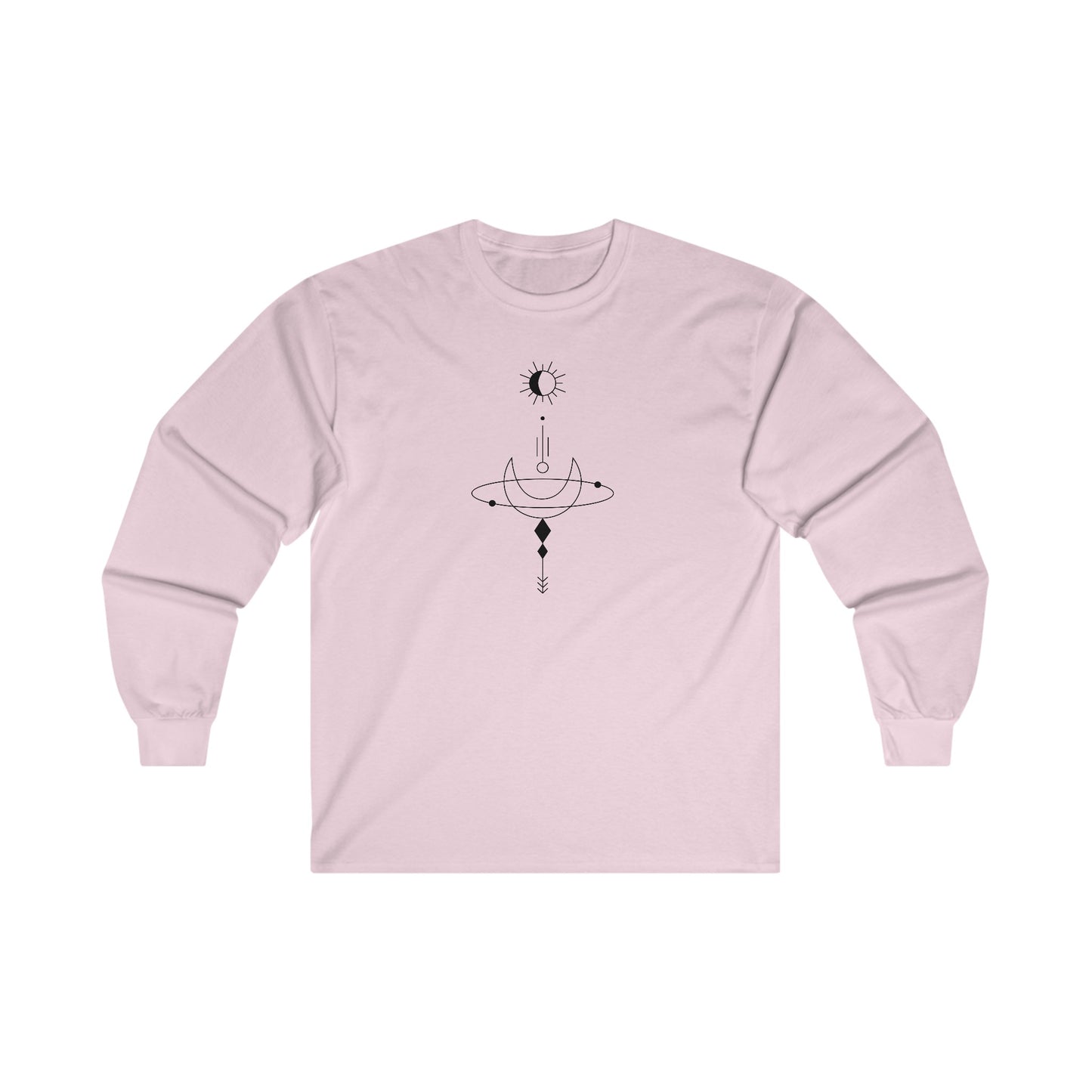 Linear Sun and Moon Long Sleeve Tee