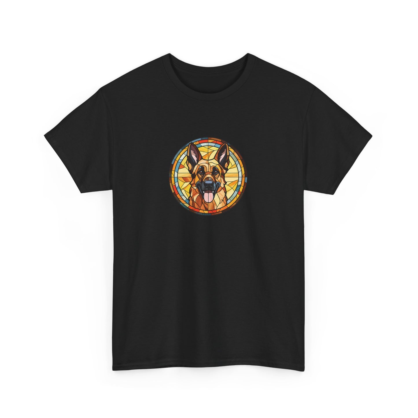 Stained Glass German Shepherd Short Sleeve Tee
