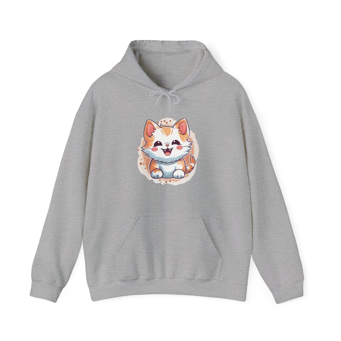 Cute Brown Cat Hooded Sweatshirt