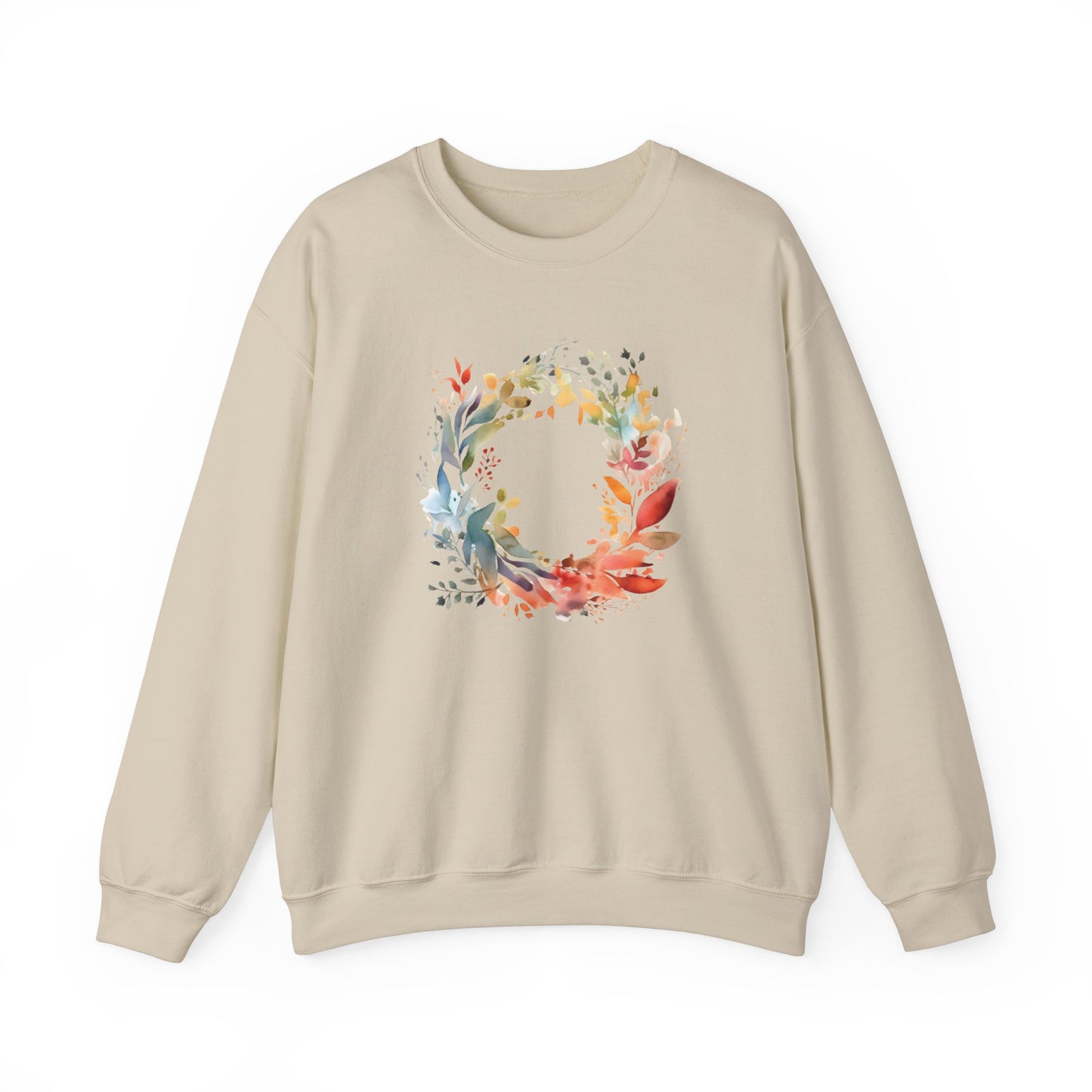 Watercolor Floral Circle Sweatshirt