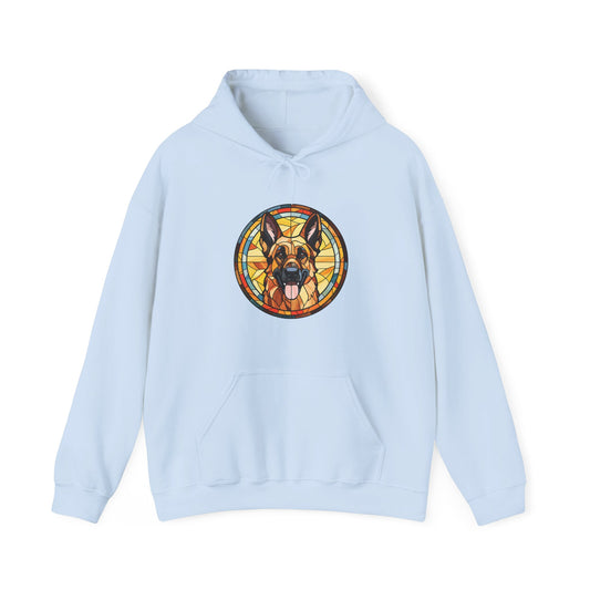 Stained Glass German Shepherd Hooded Sweatshirt