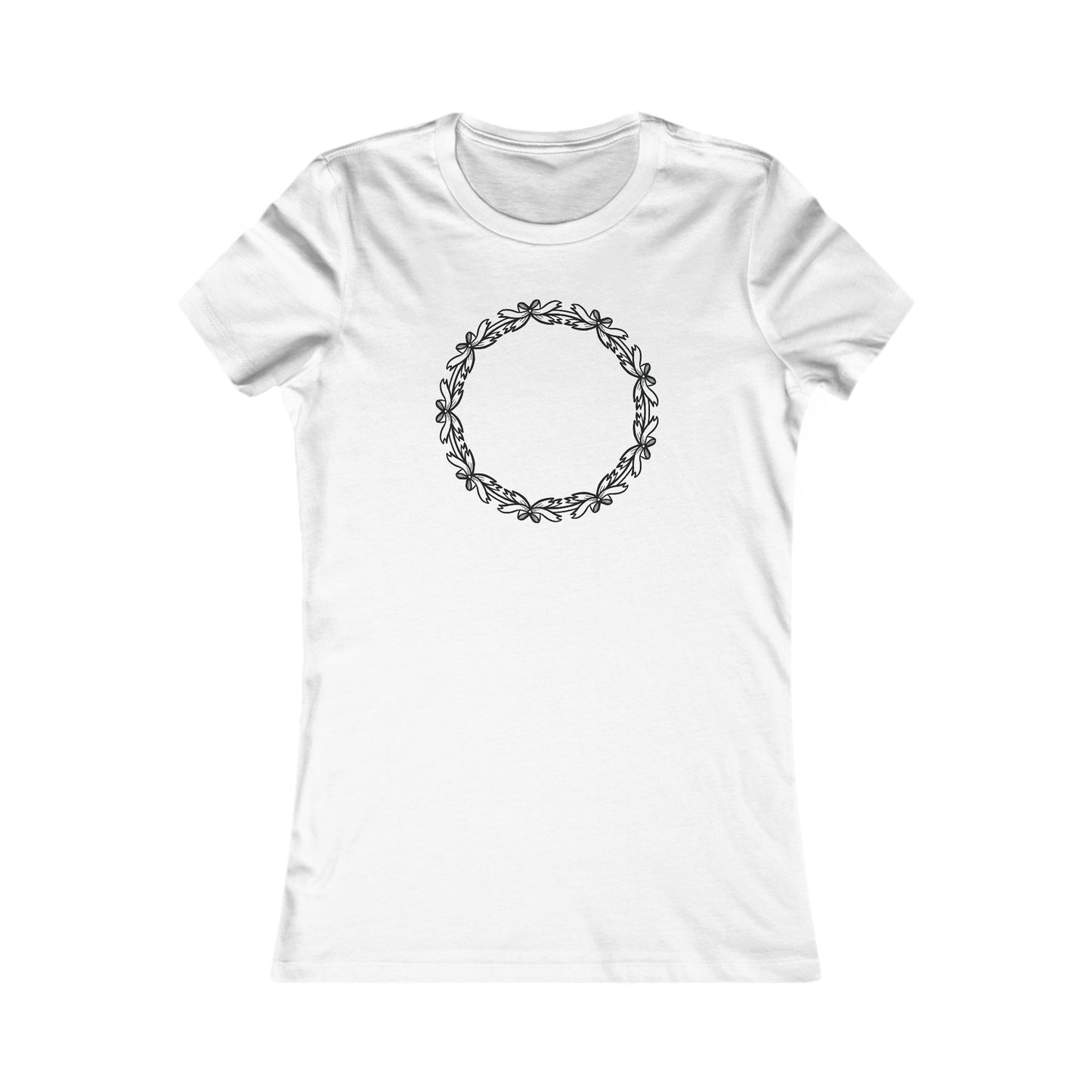Bow Circle Fitted Tee