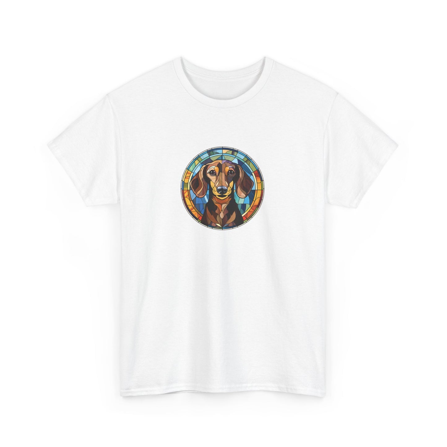 Stained Glass Dachshund Short Sleeve Tee