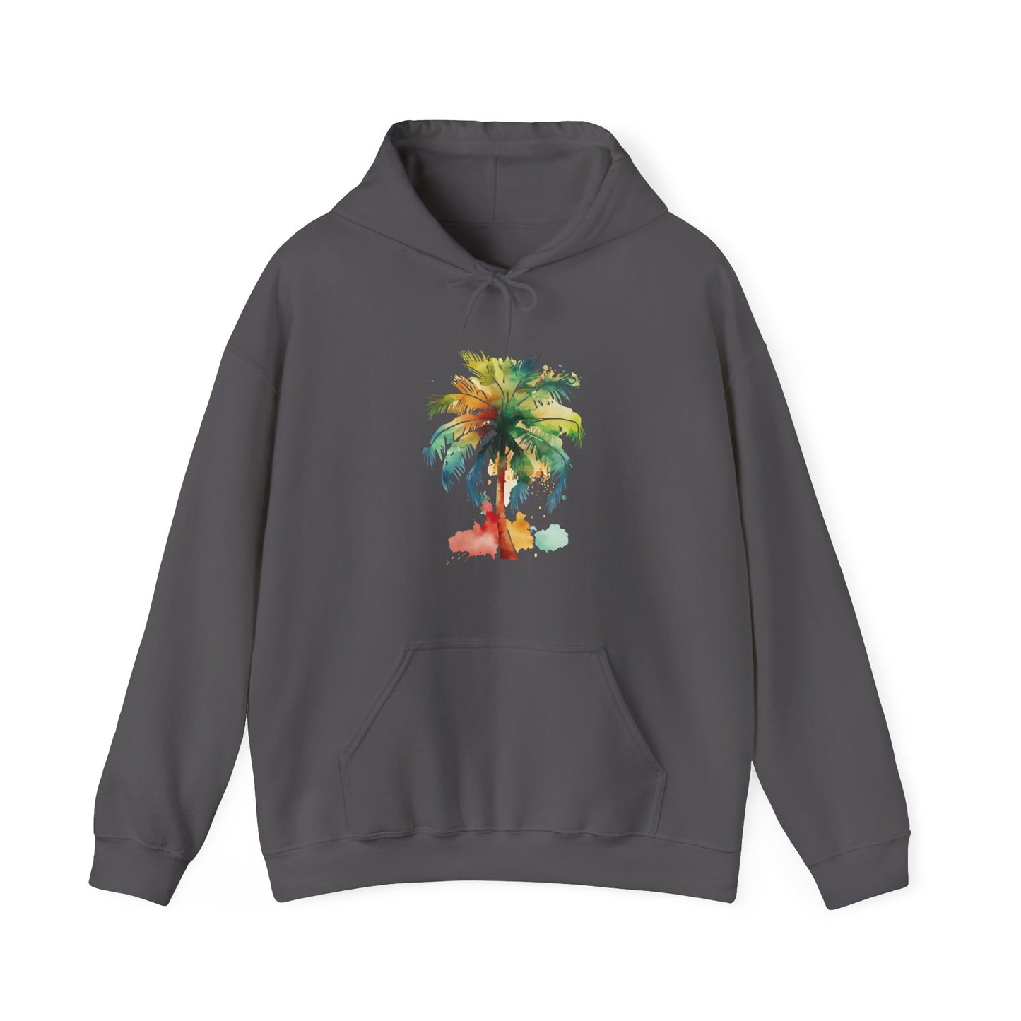 Watercolor Palm Tree Hooded Sweatshirt