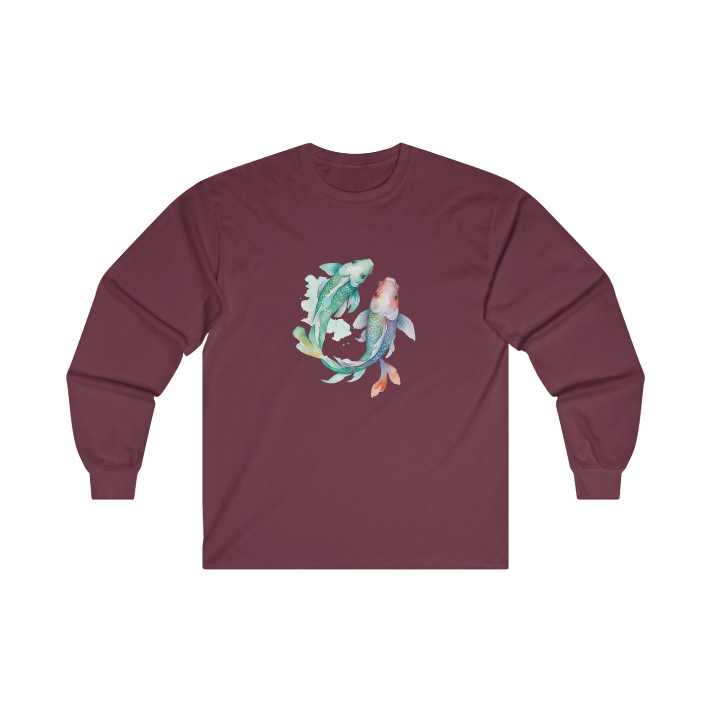 Watercolor Fish Long Sleeve Tee