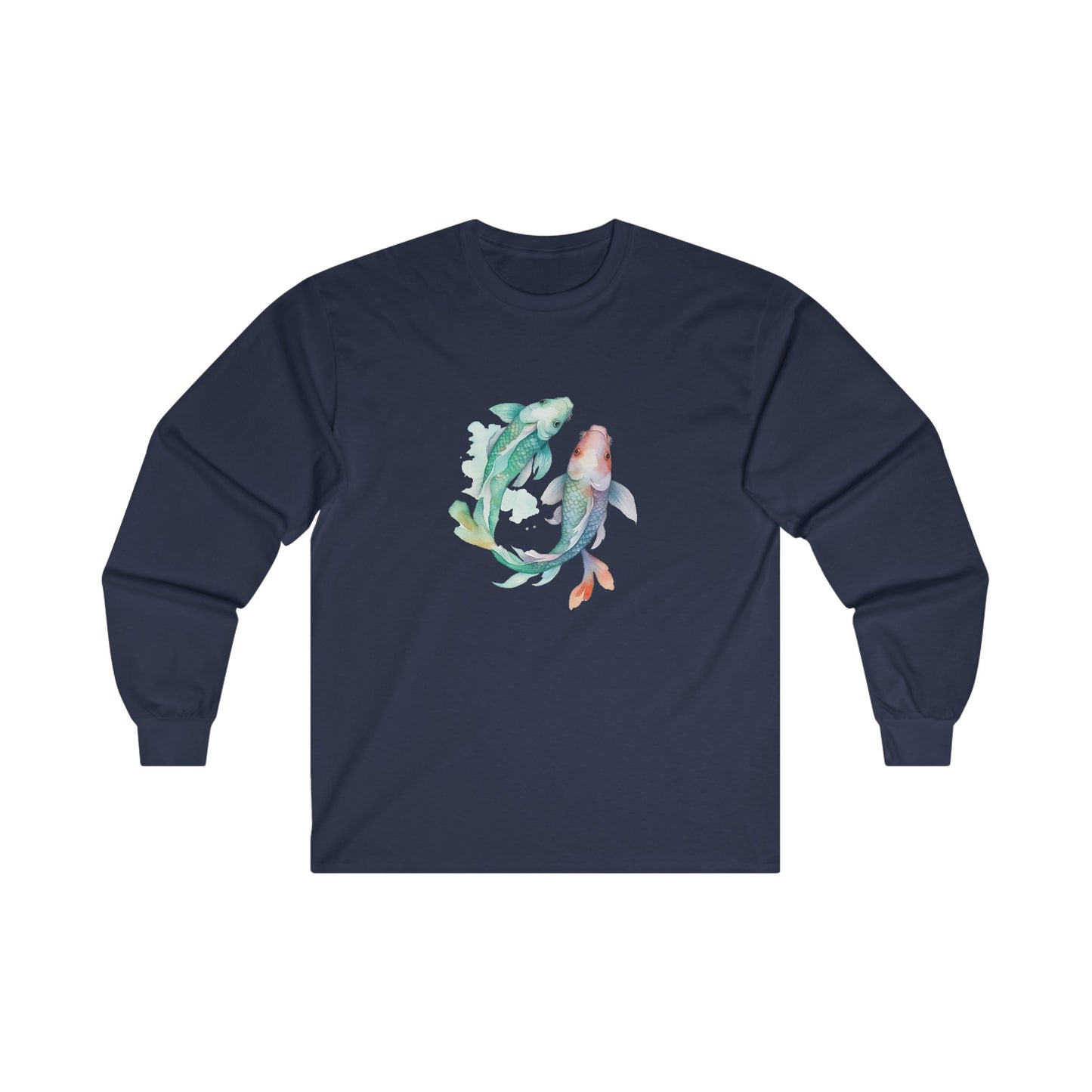 Watercolor Fish Long Sleeve Tee